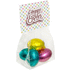 Bag chocolate Easter eggs, läpinäkyvä liikelahja logopainatuksella