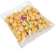 Bag popcorn, läpinäkyvä liikelahja logopainatuksella