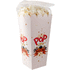 Box popcorn, valkoinen liikelahja logopainatuksella