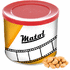 Large can peanuts, valkoinen liikelahja logopainatuksella